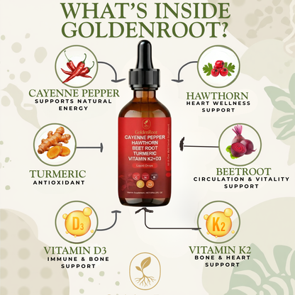 GoldenRoot Daily Heart & Circulation Support Drops