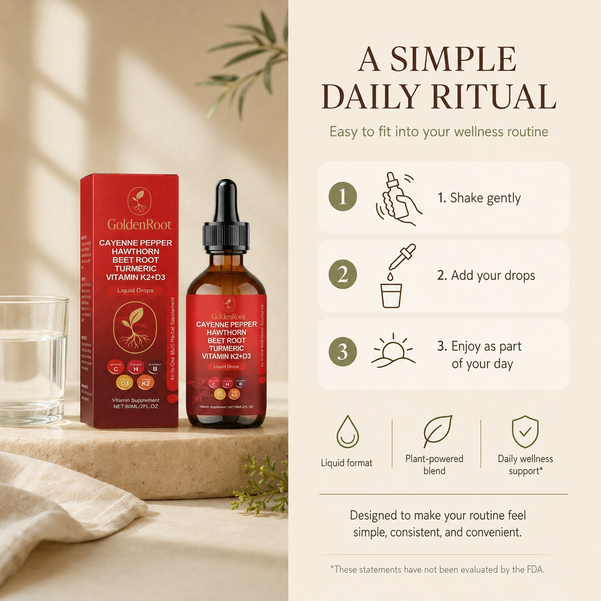 GoldenRoot Daily Heart & Circulation Support Drops