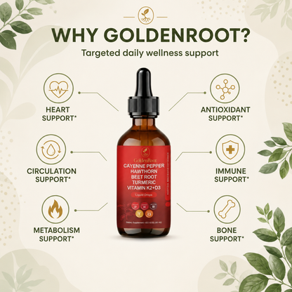 GoldenRoot Daily Heart & Circulation Support Drops